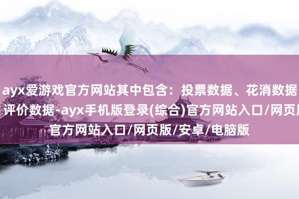 ayx爱游戏官方网站其中包含：投票数据、花消数据、感兴致数据、评价数据-ayx手机版登录(综合)官方网站入口/网页版/安卓/电脑版