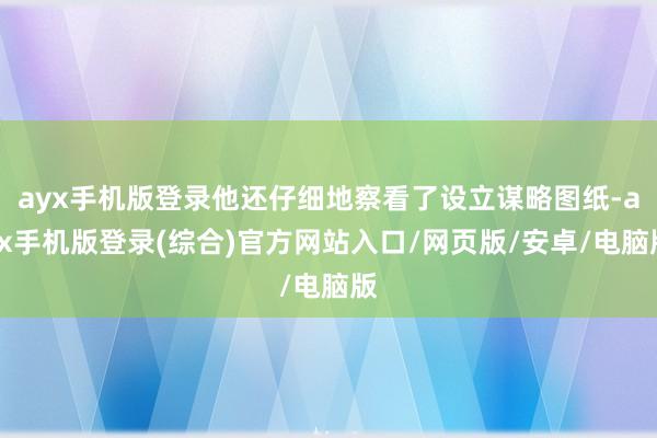 ayx手机版登录他还仔细地察看了设立谋略图纸-ayx手机版登录(综合)官方网站入口/网页版/安卓/电脑版