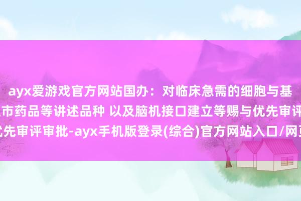 ayx爱游戏官方网站国办：对临床急需的细胞与基因治愈药物、境外已上市药品等讲述品种 以及脑机接口建立等赐与优先审评审批-ayx手机版登录(综合)官方网站入口/网页版/安卓/电脑版