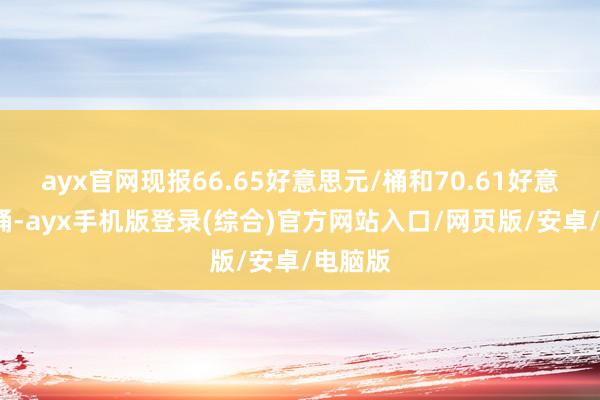 ayx官网现报66.65好意思元/桶和70.61好意思元/桶-ayx手机版登录(综合)官方网站入口/网页版/安卓/电脑版