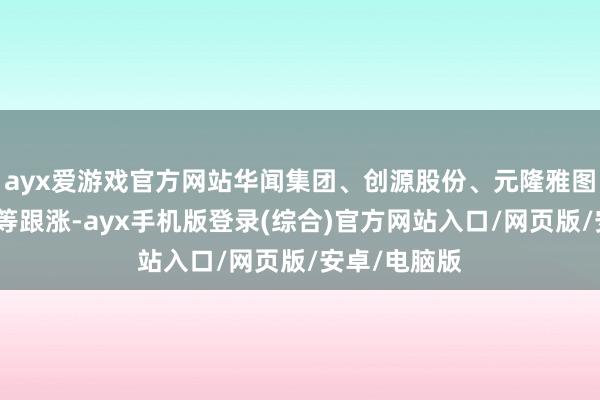 ayx爱游戏官方网站华闻集团、创源股份、元隆雅图、洪兴股份等跟涨-ayx手机版登录(综合)官方网站入口/网页版/安卓/电脑版