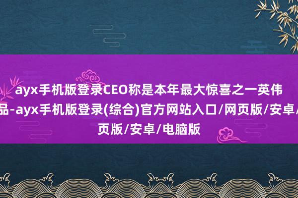 ayx手机版登录CEO称是本年最大惊喜之一　　英伟达的竞品-ayx手机版登录(综合)官方网站入口/网页版/安卓/电脑版