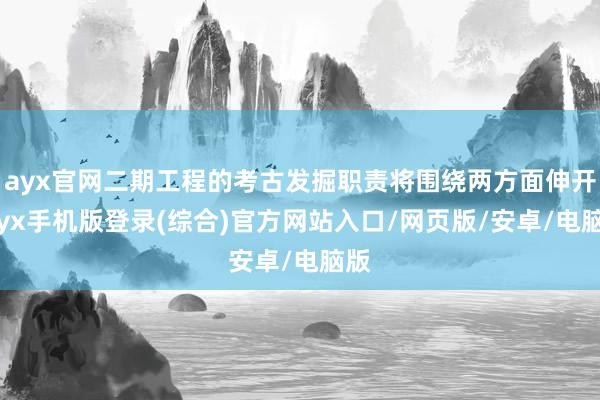 ayx官网二期工程的考古发掘职责将围绕两方面伸开-ayx手机版登录(综合)官方网站入口/网页版/安卓/电脑版