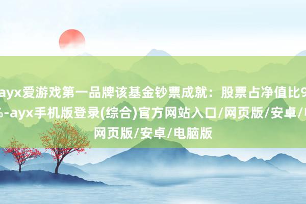 ayx爱游戏第一品牌该基金钞票成就：股票占净值比90.51%-ayx手机版登录(综合)官方网站入口/网页版/安卓/电脑版