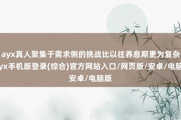 ayx真人聚集于需求侧的挑战比以往养息期更为复杂-ayx手机版登录(综合)官方网站入口/网页版/安卓/电脑版