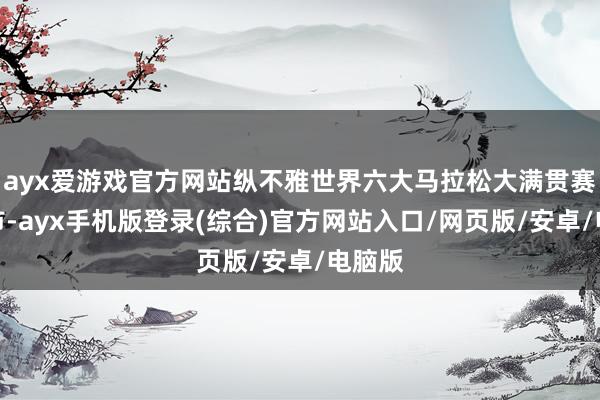 ayx爱游戏官方网站纵不雅世界六大马拉松大满贯赛事城市-ayx手机版登录(综合)官方网站入口/网页版/安卓/电脑版