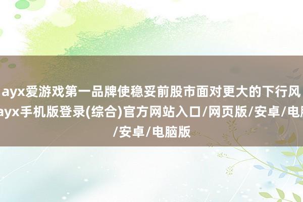 ayx爱游戏第一品牌使稳妥前股市面对更大的下行风险-ayx手机版登录(综合)官方网站入口/网页版/安卓/电脑版
