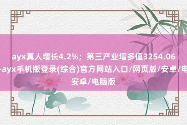 ayx真人增长4.2%；第三产业增多值3254.06亿元-ayx手机版登录(综合)官方网站入口/网页版/安卓/电脑版