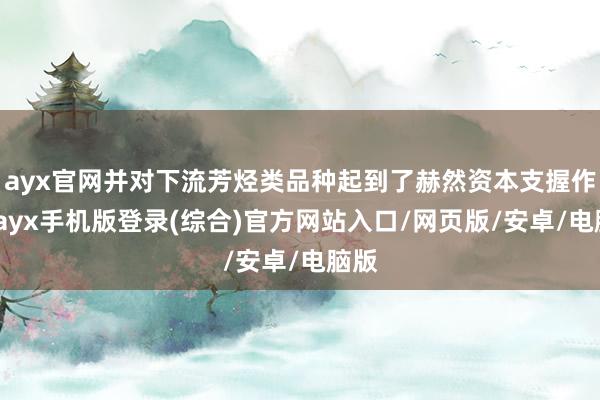 ayx官网并对下流芳烃类品种起到了赫然资本支握作用-ayx手机版登录(综合)官方网站入口/网页版/安卓/电脑版