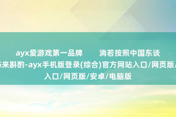 ayx爱游戏第一品牌        淌若按照中国东谈主的吃肉形态来斟酌-ayx手机版登录(综合)官方网站入口/网页版/安卓/电脑版