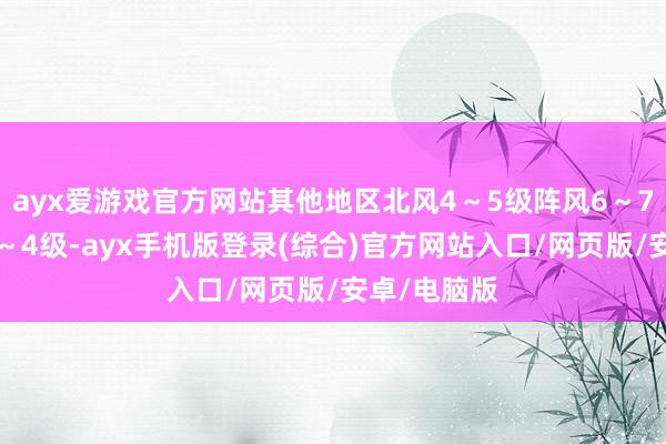 ayx爱游戏官方网站其他地区北风4～5级阵风6～7级缩小到3～4级-ayx手机版登录(综合)官方网站入口/网页版/安卓/电脑版