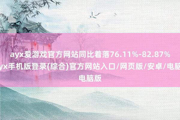 ayx爱游戏官方网站同比着落76.11%-82.87%-ayx手机版登录(综合)官方网站入口/网页版/安卓/电脑版