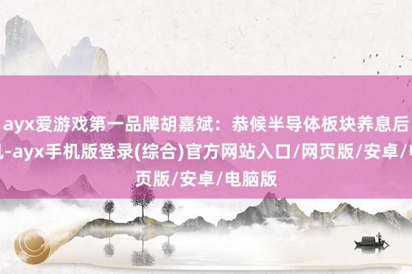 ayx爱游戏第一品牌胡嘉斌：恭候半导体板块养息后的契机-ayx手机版登录(综合)官方网站入口/网页版/安卓/电脑版