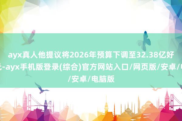 ayx真人他提议将2026年预算下调至32.38亿好意思元-ayx手机版登录(综合)官方网站入口/网页版/安卓/电脑版