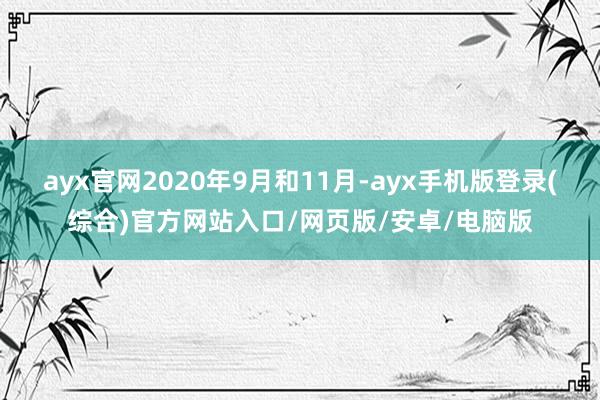 ayx官网2020年9月和11月-ayx手机版登录(综合)官方网站入口/网页版/安卓/电脑版